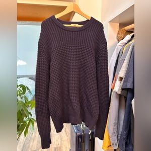 Burberry cashmere knit sweater dark blue